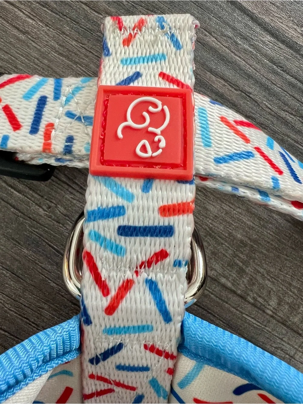 Lucy & Co. Ice Cream Print Dog Harness in Blue